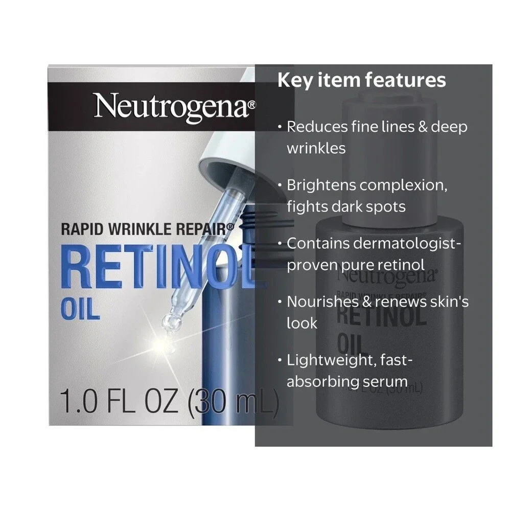 Neutrogena Retinol Face Oil .3% Concentrated Rapid Wrinkle Repair Anti-Aging